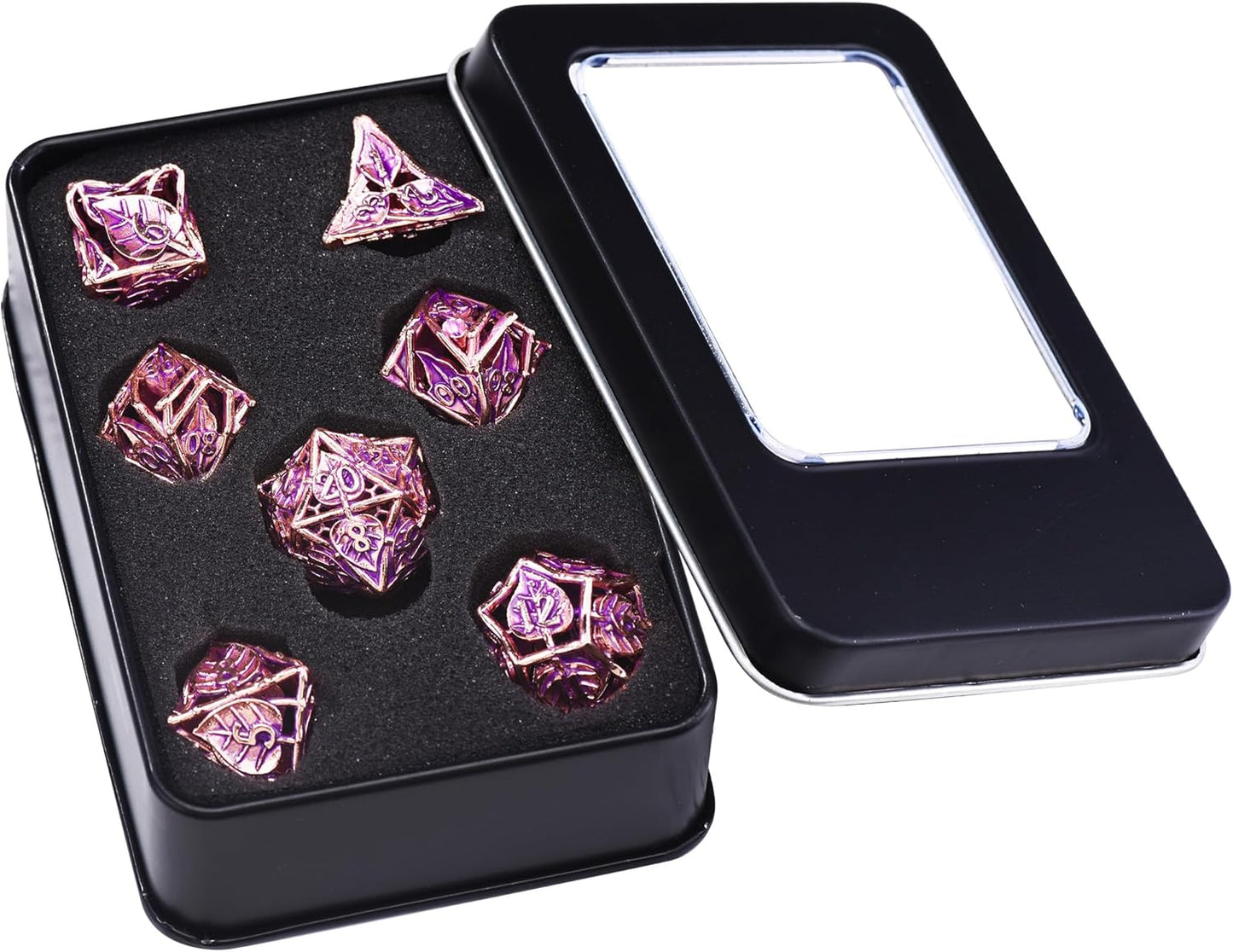 🌟 Leaf Vein Hollow Dice Set - A Testament to Nature's Beauty 🍃