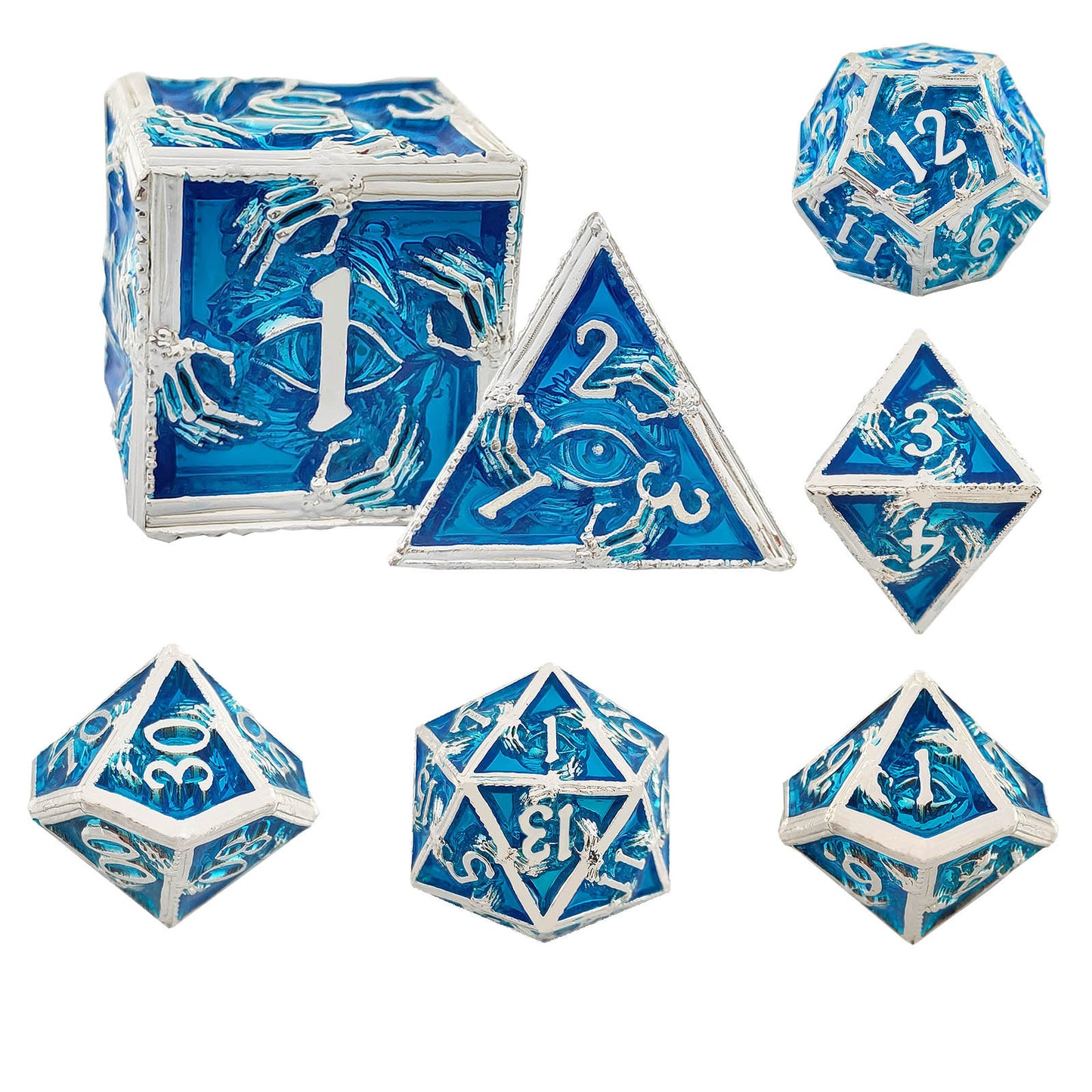 🧩 Frosty Eye - Magic Metal Dice Set 🎲