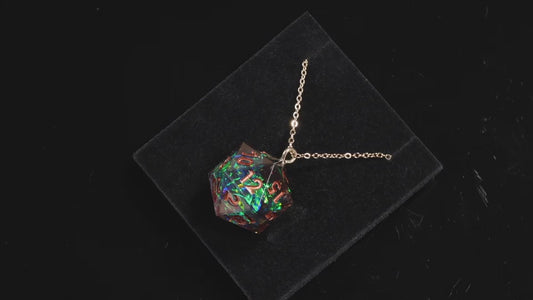 🎲✨Interchangeable D20 Dice Pendant Necklace for D&D Enthusiasts 🏰🐉 🎲Description: