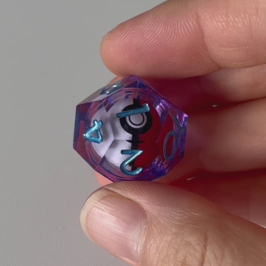 Pokeball Dice Set Pokemon DND Dice Set Handmade Resin Dice