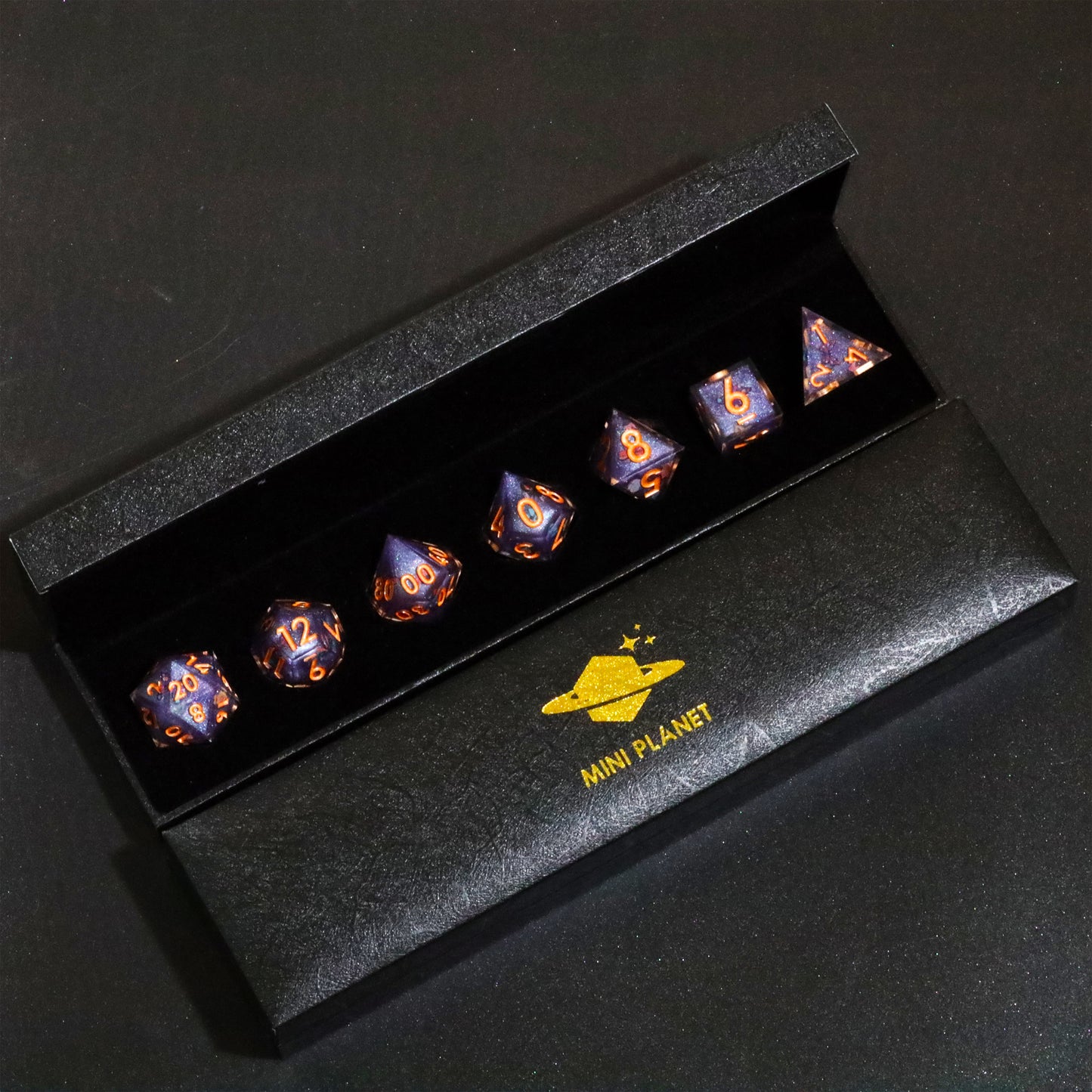 Butterfly Event Handmade Sharp Edge 7 Piece Resin d&d Dungeons and Dragons Dice Set