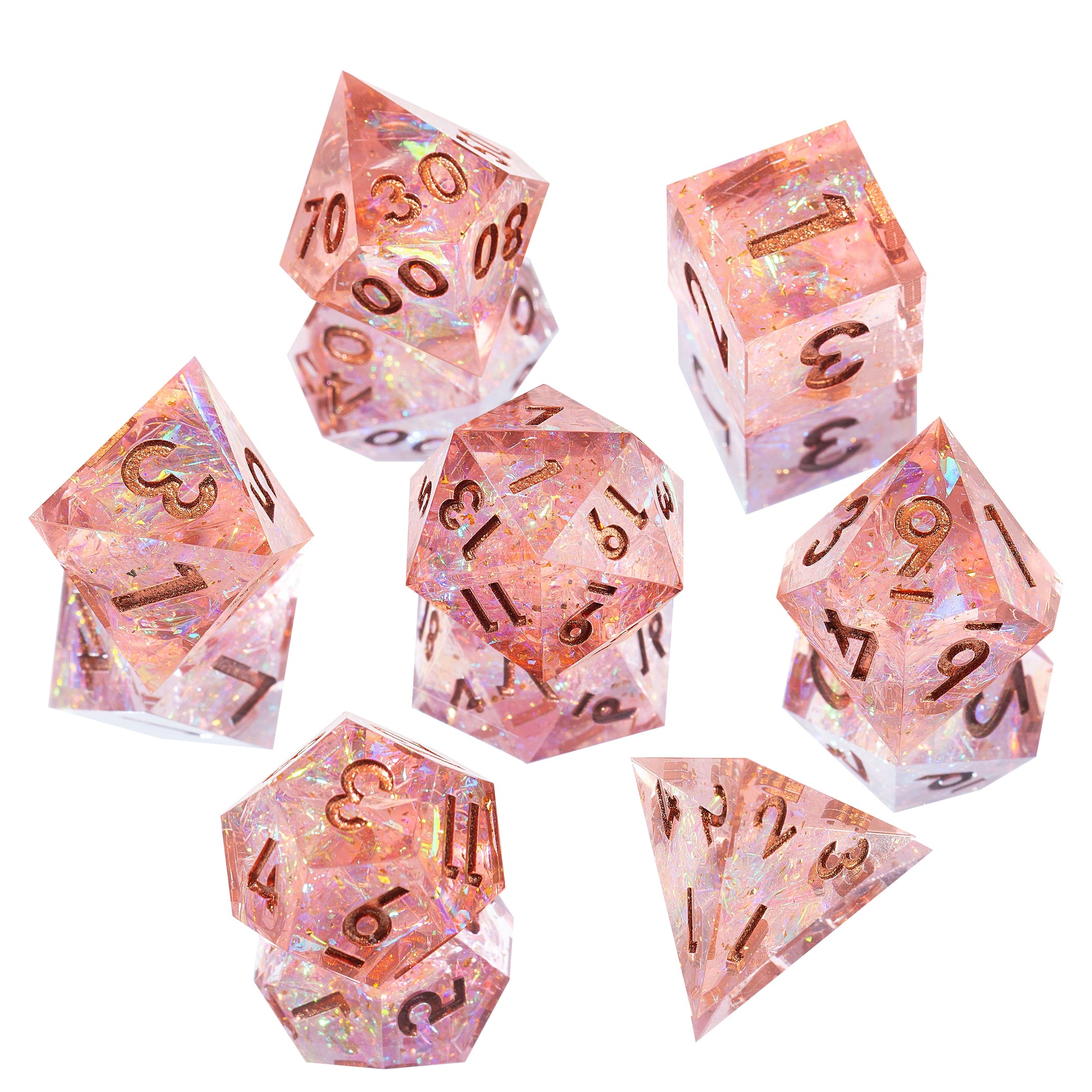 Galaxy_Pink_white_background-dice set
