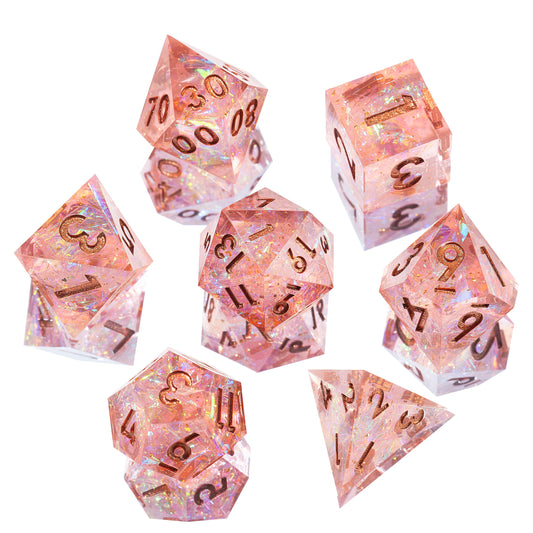 Galaxy_Pink_white_background-dice set